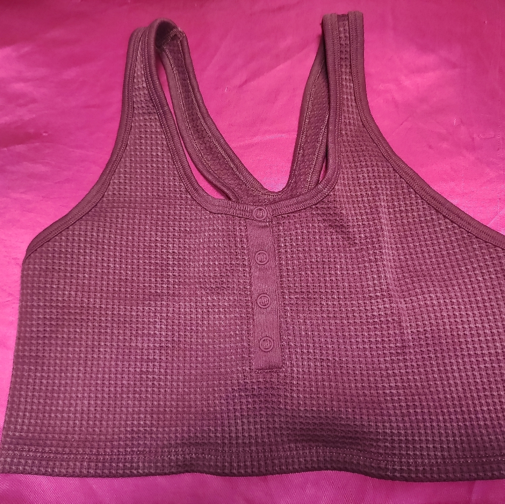 Aerie Burgundy Waffle Bralette